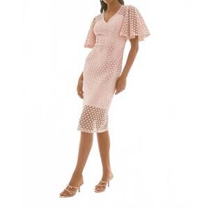 NEW JOSEPH RIBKOFF lace sheath dress in quartz